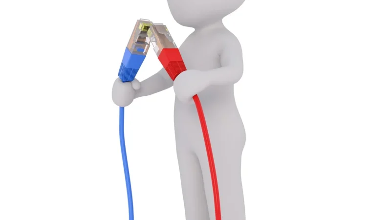Kabel sieciowy UTP Patchcord RJ45 kat. 5e skrętka 1m niebieski